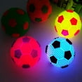 thumbnail image 3 of JUNWELL Kids LED Light Bouncy Ball Flashing Soccer Glowing Football Squeaky Sound Toy, 3 of 11