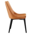 thumbnail image 4 of Side Dining Chair, Tan, Vegan Leather, Kitchen Cafe Bistro Hospitality Restaurant, Modern Contemporary HB32917, 4 of 8