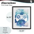 thumbnail image 4 of Stupell Industries Contemporary Blue Controller Splatter Black Framed Print Under Glass, 13 x 16, by Marcus Prime, 4 of 8