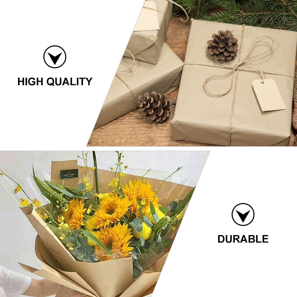 MERRYHAPY Brown Kraft Paper for Packing, Flower Wrapping, Wrapping, and Crafts with Smooth , and