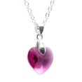thumbnail image 5 of Juego Zvezda Heart color Fuchsia plata .925 Zvezda ZJU-HEAR-FUC, 5 of 5