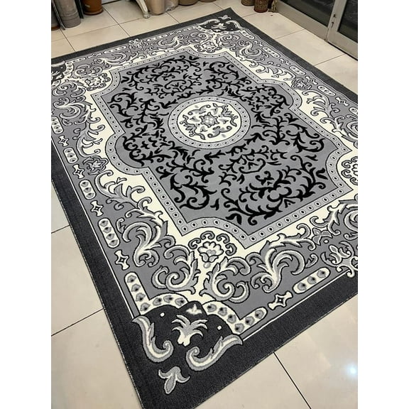 SULTAN Modern Stylish Living Room Rug DESIGN 2034 - 5'2"x7'5", Grey