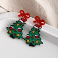 thumbnail image 4 of Musbetu 1 Paire de Boucles d'Oreilles pour Femmes Style Dessin Animé Forme d'Arbre de Noël Design à Sequins Boucles d'Oreilles en Acrylique Ornement Festif, 4 of 7