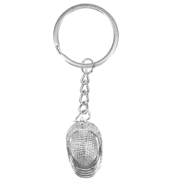 Bag Pendant Portable Fencing Keychain Sport Lovers Travel Silver