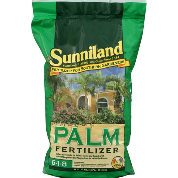 Sunniland Palm Tree Fertilizer, 6-1-8, 10 lb. Bag
