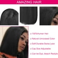 thumbnail image 3 of LHWEN European And American Fashion Wig Female Golden Bangs Dyed Long Straight Hair Full Headgear Wig Does Not Require Hairstylist To Install And Wear Beauty Salon Straight Hair Fun Lace Wavy Curls, 3 of 9