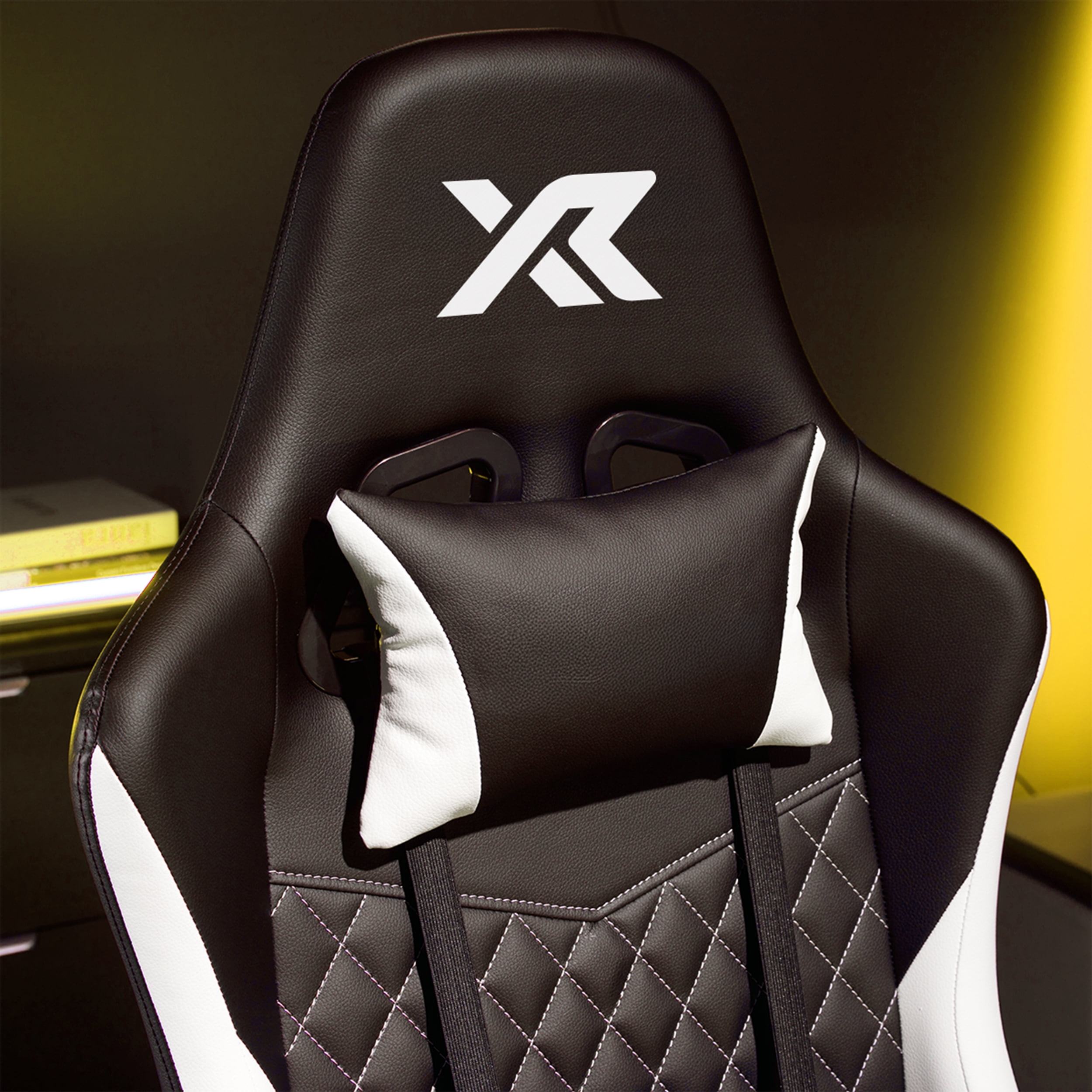 X Rocker Apex PC Gaming Chair with Massage Function and Footrest, White