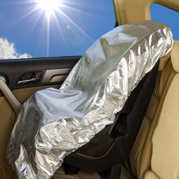 Funda de asiento de coche para niños BuyWeek Funda parasol para asiento de automóvil color plateado
