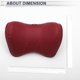 thumbnail image 5 of Almohada para reposacabezas de automóvil Unique Bargains, soporte para cuello ergonómico y cómodo, cuero Nappa y espuma de memoria, ancho ajustable, rojo, 1 Pcs para conducción y viajes, 5 of 7