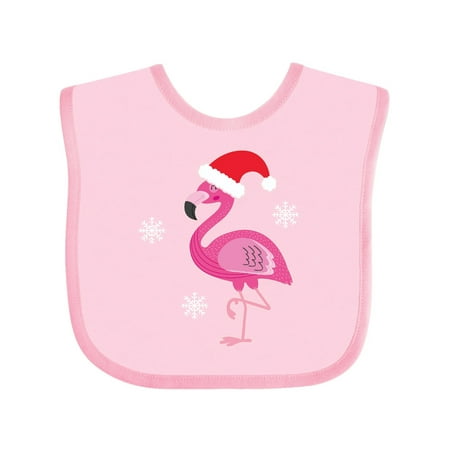 

Inktastic Christmas Holiday Cute Flamingo Gift Baby Girl Bib