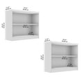 thumbnail image 4 of Universal Small 2 Shelf Bookcase Set in Platinum Gray - Engineered Wood, 4 of 5