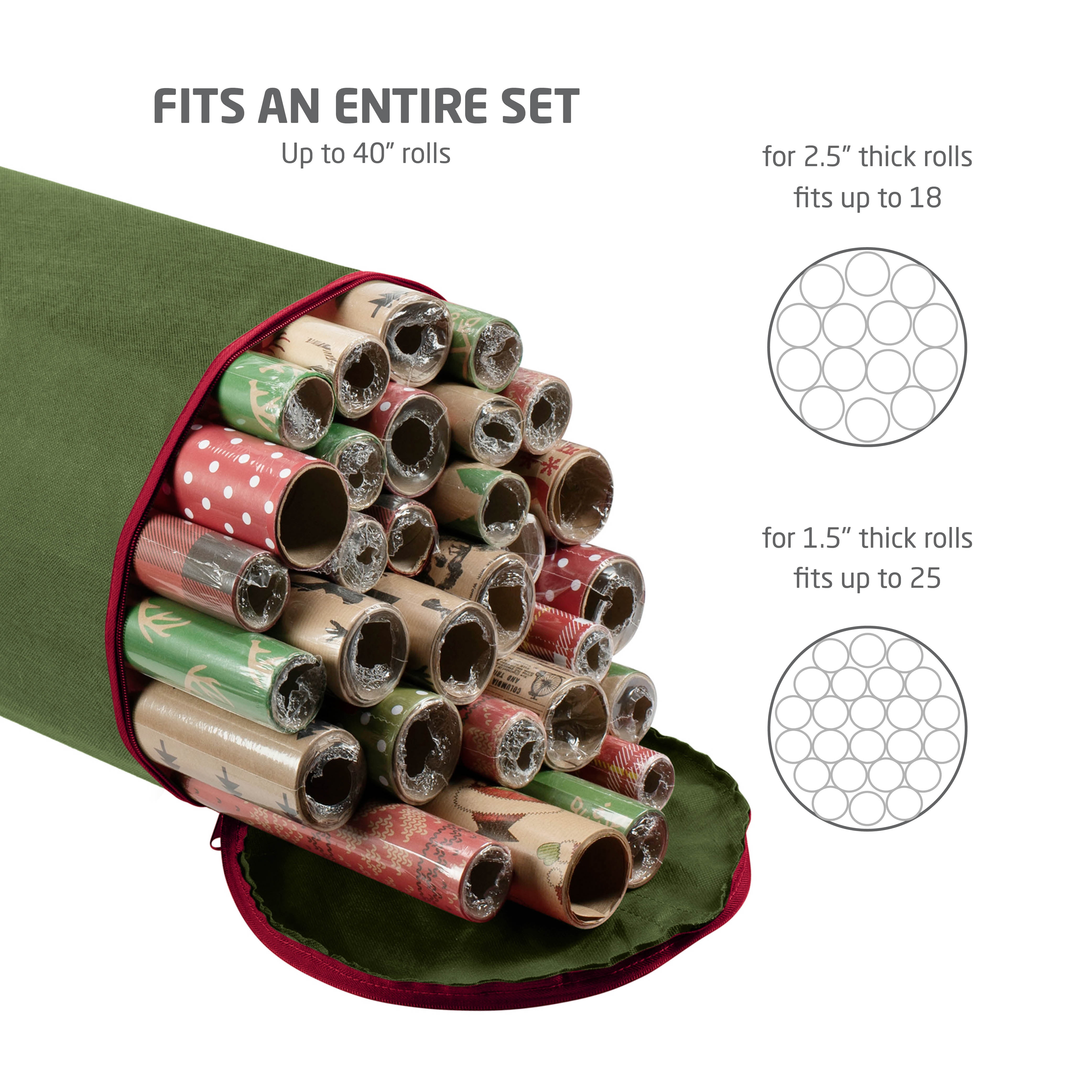 Wrapping Paper Organizer - Holds 20 Rolls of 30-Inch Christmas or Birthday  Wrap by Elf Stor (Red) - Bed Bath & Beyond - 20246727