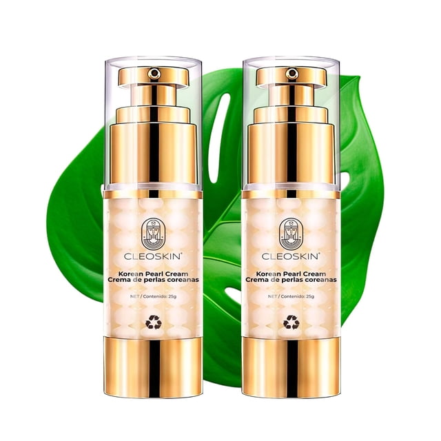 CLEOSKIN Kit Regalo Navidad Skincare Mujer 2 Cremas Coreanas contorno de ojos, elimina ojeras, iguala tono, reafirmante e hidratante, Beauty Gift de Navidad (Kit 2 Cremas de Perlas, 25g)