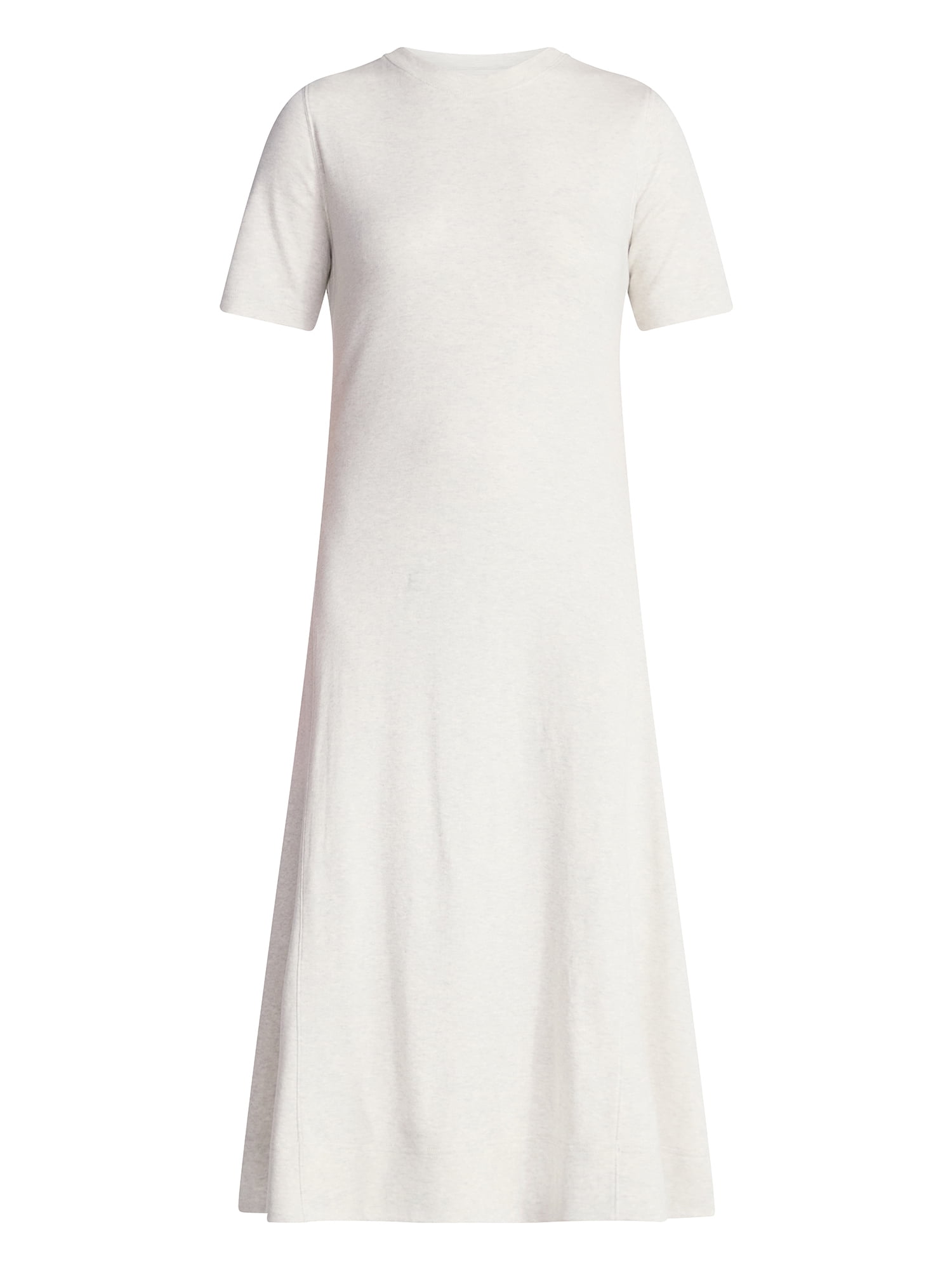Time and Tru Women's Seamed Cotton Midi Dress, Sizes XS-XXXL