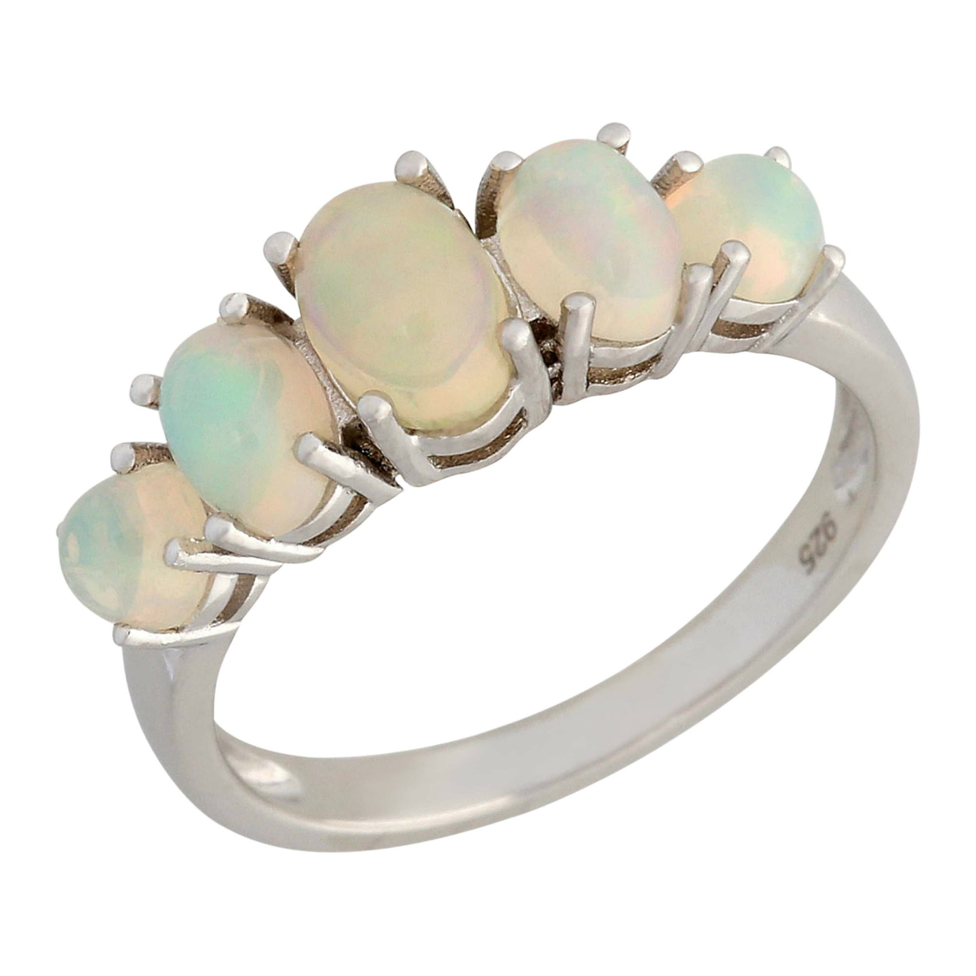 925 Sterling Silver Ring Christmas gift,Valentine/'s Day gift Ethiopian Opal Ring Stacking Opal Ring,opal ring for girls /& womens