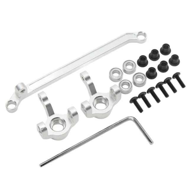 RC Tige de Direction de Voiture, Performance Stable Réduire les Vibrations Haute Précision RC Voiture Direction Coupe Installation Facile Conduite Équilibrée pour 1/16 RC Voiture Argent