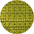 thumbnail image 1 of Ahgly Company Indoor Round Patterned Olive Green Area Rugs, 8' Round, 1 of 6