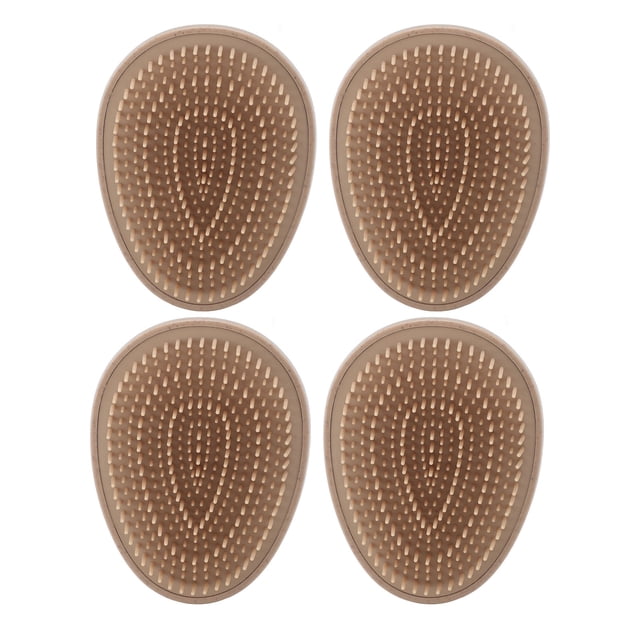 Brosse à Cheveux Démêlante, Manche Rond en Paille de Blé 4 Pcs pour Maison Voyage
