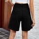 thumbnail image 2 of Pantalones cortos de mezclilla de talle alto hasta la rodilla for mujer pantalones cortos de cintura ajustable pantalones cortos de mezclilla largos Bermudas for niñas, 2 of 7