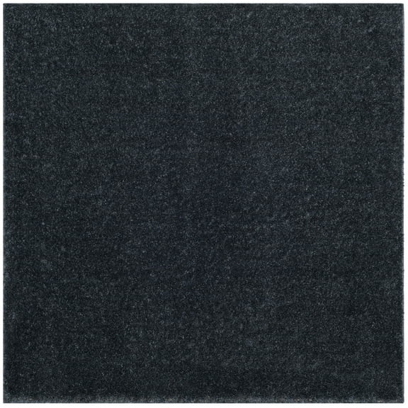 SAFAVIEH Arizona Cady Solid Shag Area Rug, Blue, 6'7" x 6'7" Square