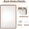thumbnail image 6 of FUNTOUCH 20"x 28" Bathroom Mirror, Wall Mirror with Rectangular Metal Frame, Vanity Wall Mirror Decorative Vintage, Gold, 6 of 10