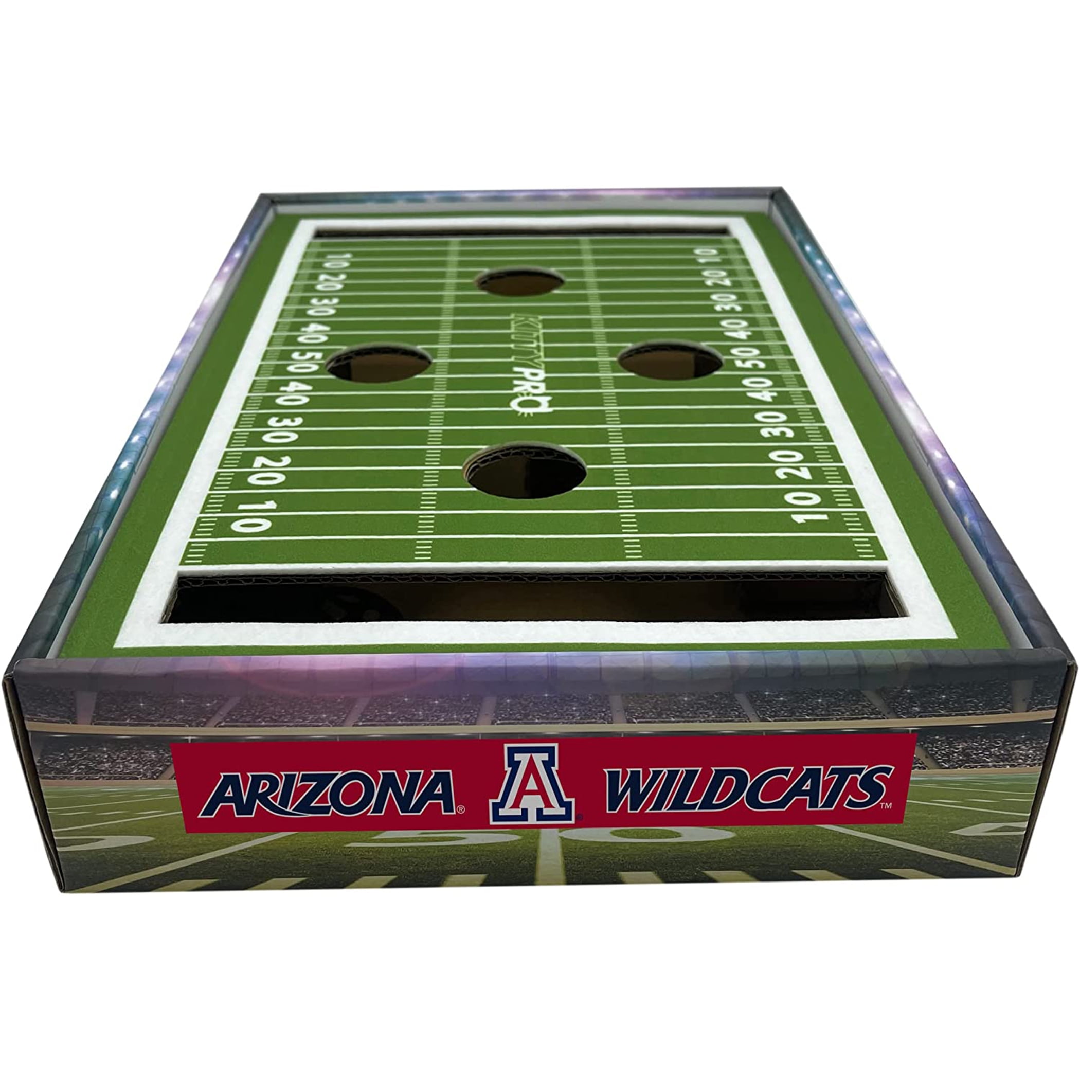 Pets First NCAA Cat Scratcher Box Football Field Designed Cat Scratcher & Lounge