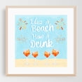 thumbnail image 2 of Lifes a Beach, Have a Drink - Typography Quote Summer Humor Cocktail Beach Illustration Unframed Wall Art Print 6 x 6 inches, 2 of 9