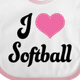 thumbnail image 4 of Inktastic I Love Softball Girls Sports Girls Baby Bib, 4 of 4