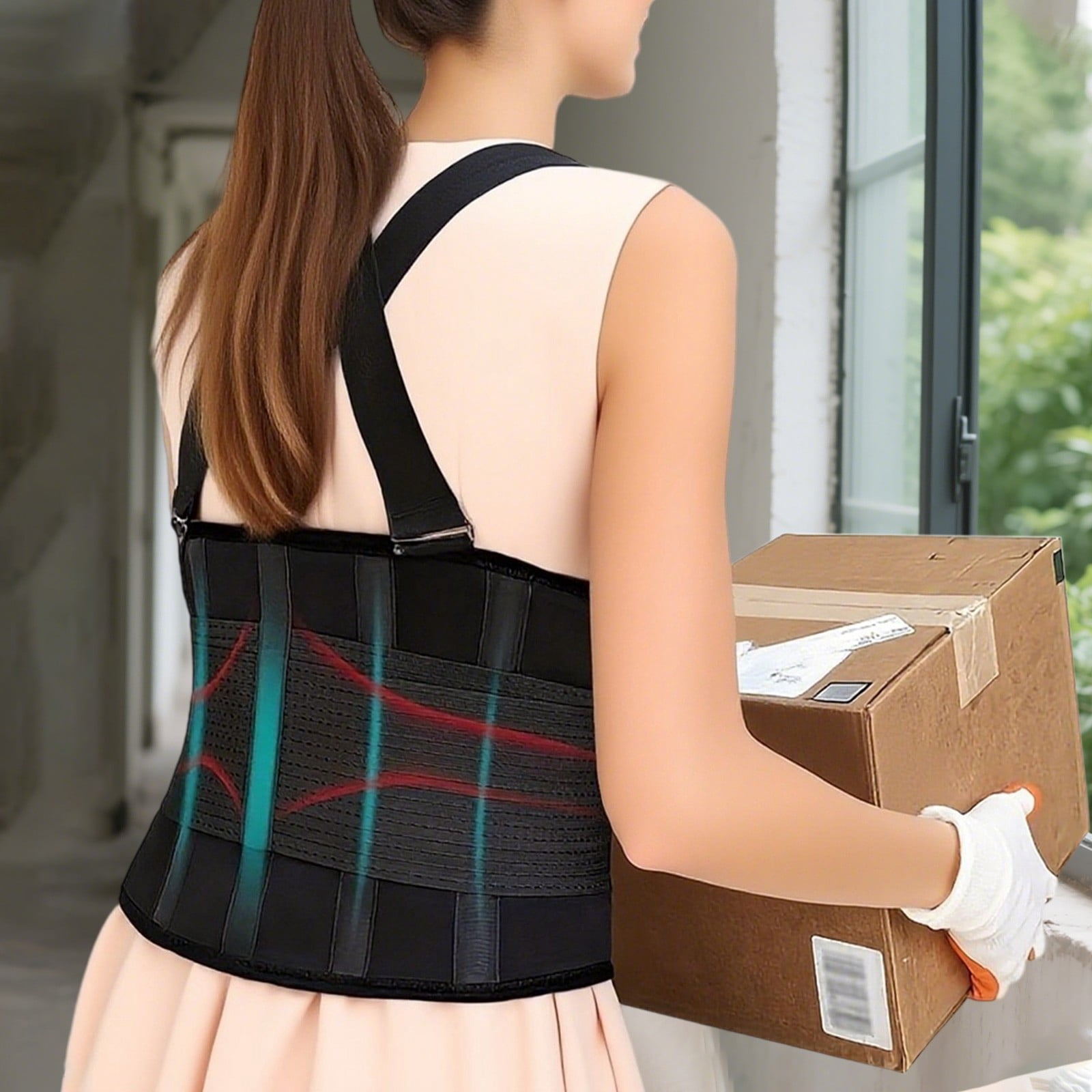 Adjustable Lower Back Support Belt for Men and Women - Breathable Waist Brace for Posture Correction Sports Injury Prevention Sciatica