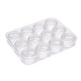 thumbnail image 3 of Xinyolin Transparent 12 Grid Nail Art Storage Box Jewelry Rhinestone Dried Flower Case, 3 of 5
