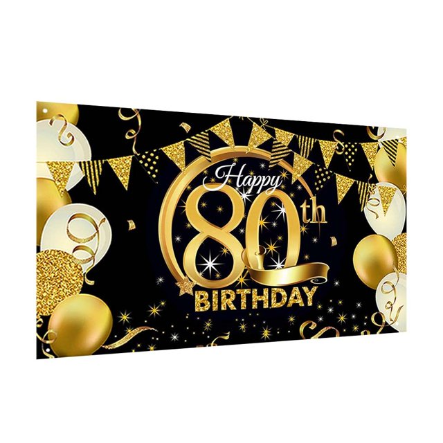 Bearachild Feliz cumpleaños telón de fondo banner fotografía fondo feliz cumpleaños banner Kits de decoración para fiestas 80 años