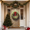 thumbnail image 4 of Ouuluon Festive Christmas Door Cover, 35x71 inch Holiday Curtain for Front Door Wall Party Decoration, 4 of 7