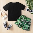 thumbnail image 2 of Toddler Boy Clothes Summer Beach Short Sleeve Letter T Shirts Tops Camouflage Shorts Set Clothing Sets,2-Piece,Size 2 Years-3 Years, 2 of 8