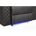 thumbnail image 4 of Modern Minimalist Leather 3-Seater Sofa 220cm with Power Recline and LED Lights, 4 of 26