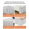 thumbnail image 6 of Boho Black Pattern Wrap Around Bed Skirts for California King Bed 18" Drop,Bed Skirt with Adjustable Elastic Belt Dust Ruffle Bed Valance Modern Geometric Southwestern Vintage Bed Frame Cover, 6 of 7