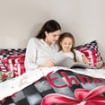 thumbnail image 4 of jejeloiu Christmas Gifts Bedding Comforter Set 7pcs,Xmas Berry Queen Bedding Sets,Black Red Green Queen Sheet Sets For Boy Kids,Microfiber Bedroom Decor Reversible, 4 of 8