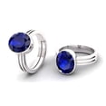 thumbnail image 3 of Natural Certified Blue Sapphire Ring Gemstone Ring In Starling Silver925 Handmade Ring For Men and Women, 3 of 3