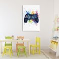 thumbnail image 3 of Stupell Industries Contemporary Colorful Gaming Controller Splatter Canvas Art, 24 x 36, by Creative Studio, 3 of 8