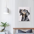 thumbnail image 3 of JRXY  Black Labrador Dog Pet Animal Watercolor Painting Canvas Wall Art, Multi-Color 12x16 in, 3 of 4