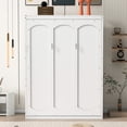 thumbnail image 2 of Miekor Furniture Full Size Murphy Bed Wall Bed with Shelves,White 92AAK, 2 of 9