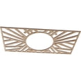 thumbnail image 2 of 36"W x 18"H x 13 3/8"ID x 1/4"T Hoover Wood Fretwork Pierced Ceiling Medallion, Red Oak, 2 of 3