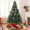 thumbnail image 4 of Christmas Tree Skirt Red Tree Skirt 36 Inch, Tree Mat Decor for Merry Christmas Xmas Happy New Year Festive Winter Holiday Tree Mat Party Decoration, 4 of 6