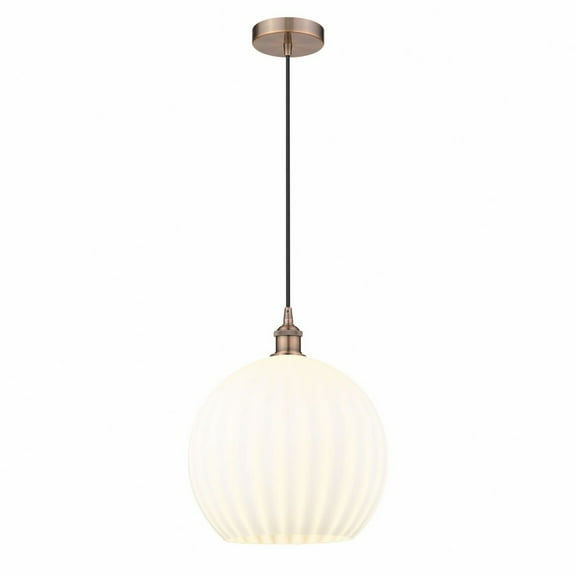 Innovations Lighting - White Venetian - 1 Light Cord Hung Pendant In Modern