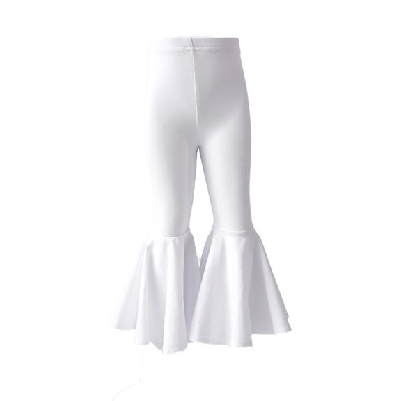 Chenyin Newborn Baby Girl's Flare Leggings Solid Color Flare Pants Stretch Cotton Casual Trousers Kids Girls Bell Bottoms for 3 Months-6 Years