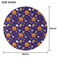 thumbnail image 6 of Cute Halloween Icons Pattern Round Tablecloth 60"x60",Wrinkle Wipeable Table Cloth for Kitchen Dining Room Picnic Patio Party, 6 of 6