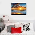 thumbnail image 5 of Nawypu  Beach Pictures Wall Art for Bedroom,Sunset Waves Coast Nature Landscape, Modern Artwork Ocean Canvas Art Prints, Ready to Hang for Living Room Kitchen Home Decoration, 5 of 6