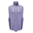 thumbnail image 4 of Baqcunre Women's Fashion Turtleneck Solid Color Sweater Loose Pullover Shawl Sweater Womens Tops Fall 2023 Turtle Neck Sweaters for Woman Winter Sweaters for Women Womens Sweaters Purple 3Xl, 4 of 5