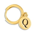 thumbnail image 2 of Sterling Silver 18K Gold Plated Initial Q Disc Drop Huggie Earring, Half-Pair, 2 of 7