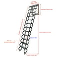 thumbnail image 4 of INTSUPERMAI Attic Loft Ladder Wall Mounted Folding Stairs 9.8ft Height Alloy Black, 4 of 7
