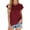RED, variant on Joyutrip Women Vertical Striped Cap Sleeves Round Neck T-Shirt